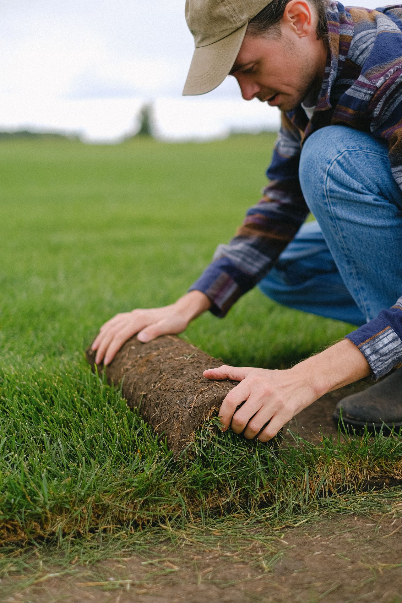 The labor, part of a turf install